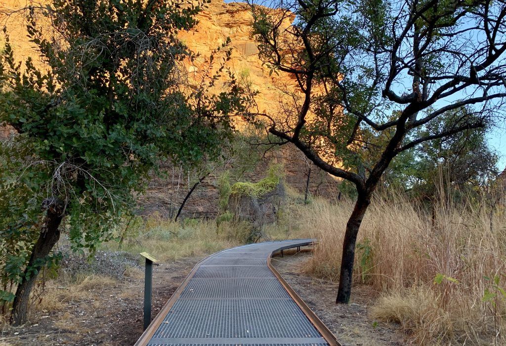 Walkway through most of the park Walkway through most of the park
