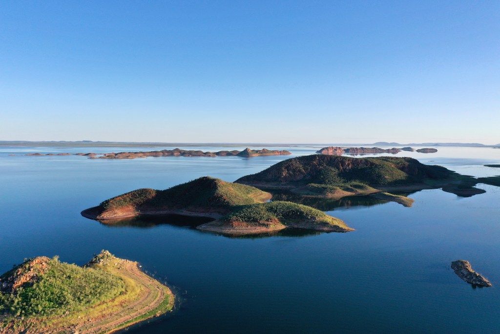 Flying over Lake Argyle ~ Image courtesy of Kimberley Air Tours