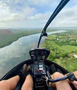 Flying high above the Ord River, Kununurra. Pic by S. Connell