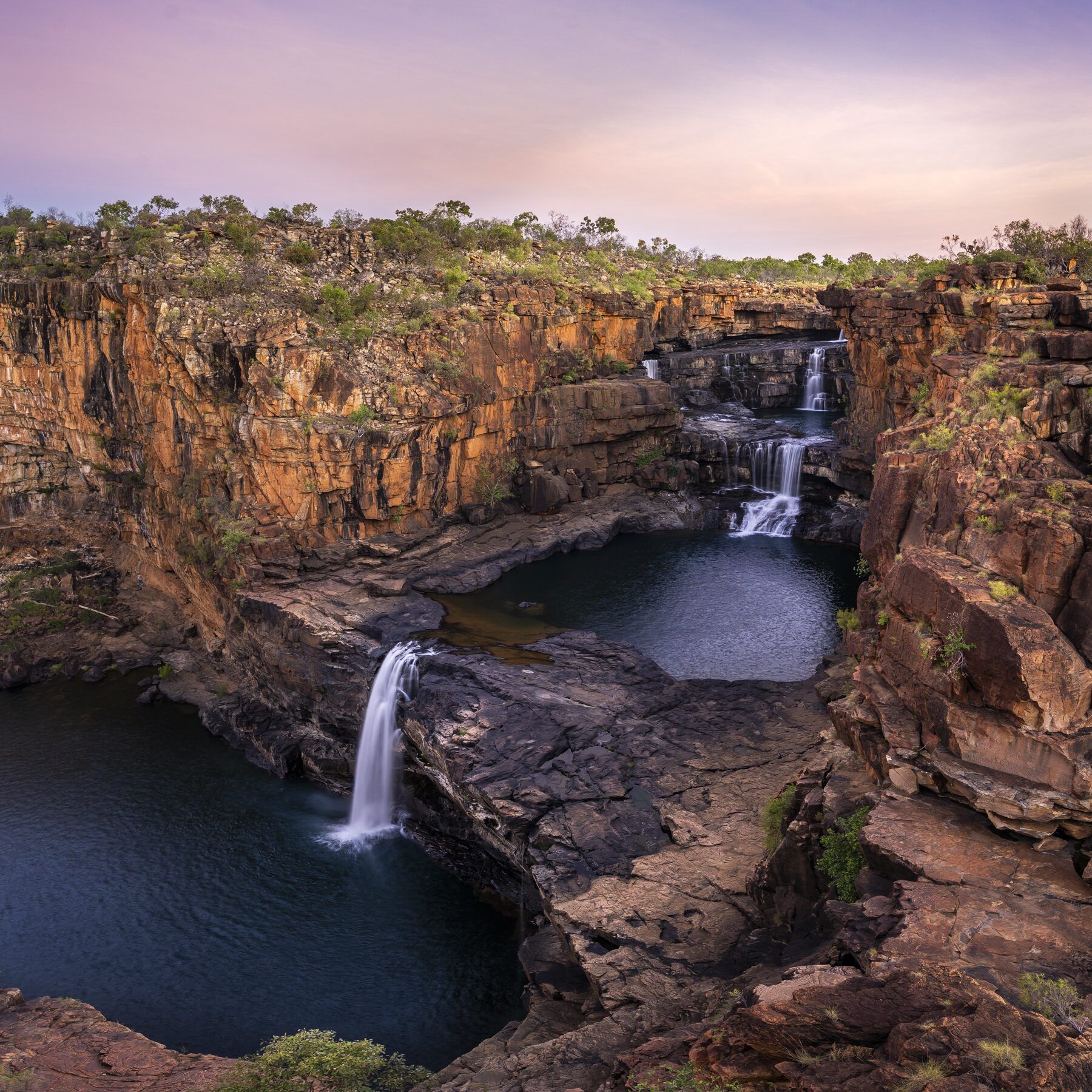 LBP1120 - Mitchell Falls (Punamii-Uunpuu) - Copyright Landi Bradshaw Photography - Landscape Print, The Kimberley, North Kimberley Coast, Waterfalls, Mitchell Falls, Ranges, Gibb River Road, River.png